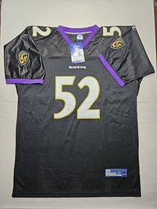 Reebok NFL Baltimore Ravens Ray Lewis #52 Stitched Black On Field Jersey 56 NWT - Picture 1 of 11