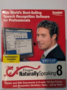 Dragon Naturally Speaking 8 DNS Professional Sol 8 Academy English A209a-foo-8.0 - Picture 1 of 10