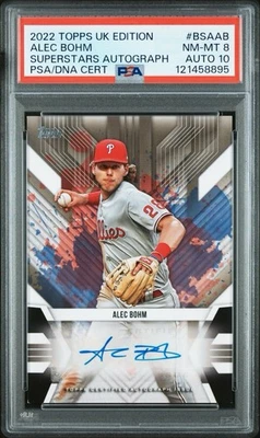 2022 TOPPS UK EDITION SUPERSTARS AUTOGRAPHS ALEC BOHM - POP 1 - Image 1 of 3