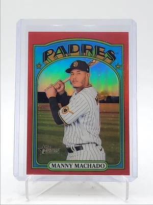 MANNY MACHADO 2021 TOPPS HERITAGE HIGH NUMBER CHROME PADRES /372 Q4354 - Image 1 of 2