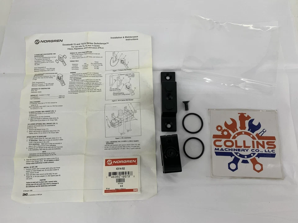 Norgren 4314-52 Bracket Kit for Manufactuer Series R73g #275144