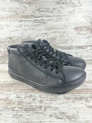 Women's Birkenstock Levin Mid Black Leather Sneakers Sz EUR 37/US 6 EUC! - Image 1 of 4