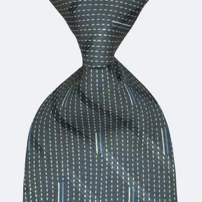 CORBATA DE SEDA KRIZIA UOMO DISEÑO A RAYAS MULTICOLOR HECHA EN ITALIA Foto 1 de 4