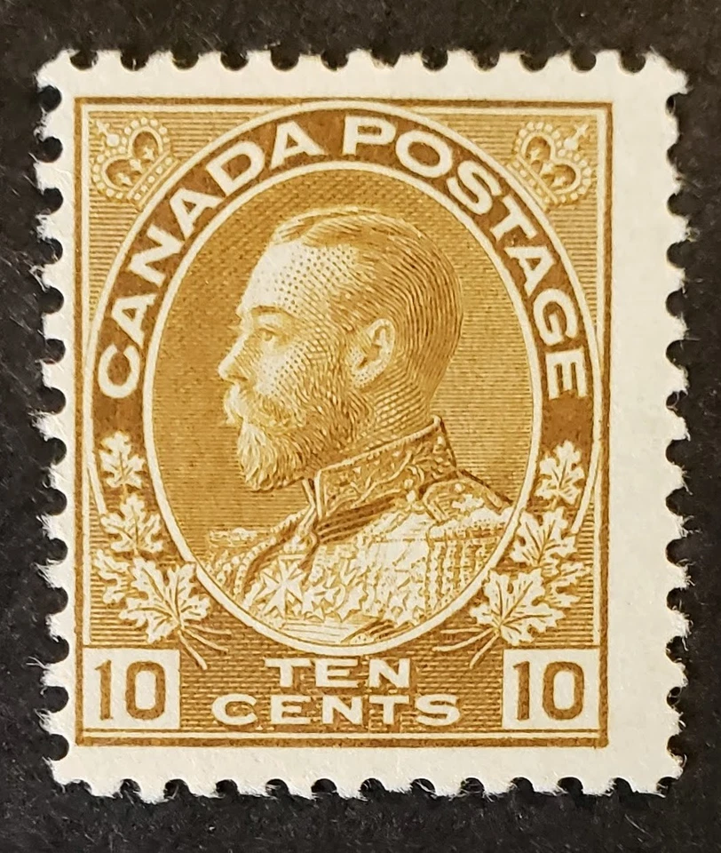 Stamps Canada Mint:   #118 10c Admiral bistre brown  Fine MLH - Image 1 of 1