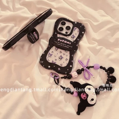 Funda de teléfono con dibujos animados Kuromi para iPhone13/14/15/16 Pro Max cubierta de protección colgante Foto 1 de 4