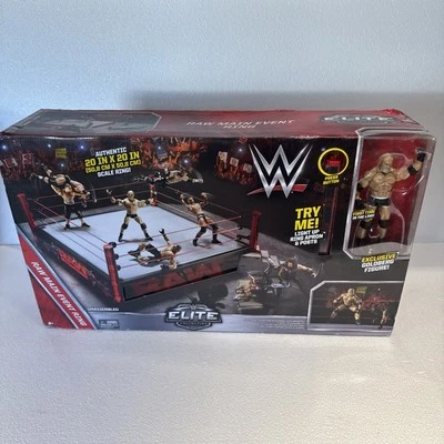 2017 WWE Elite Collection Raw Main Event Scale Wrestling Ring w/ LED Lights - Image 1 of 4