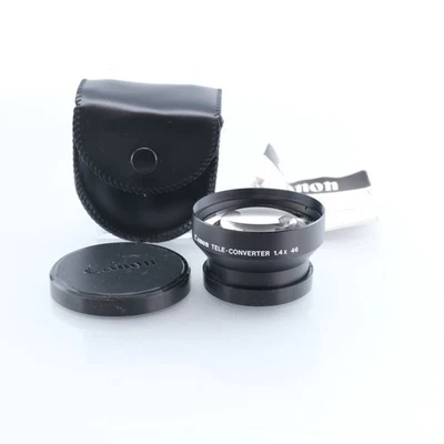 Canon 1.4x 46 Teleconverter Lens VM-E1 VC-200 46mm Thread TCON Telephoto Black - Image 1 of 4