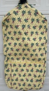 Vera Bradley Quilted Garment Bag Yellow Ribbon Hope Lily of the Valley Retired - Picture 1 of 11
