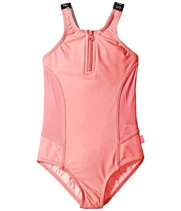 Seafolly L104746 Girls Essentials Coral Pink Tank One-Piece Swimsuit Size 16 - Picture 1 of 3