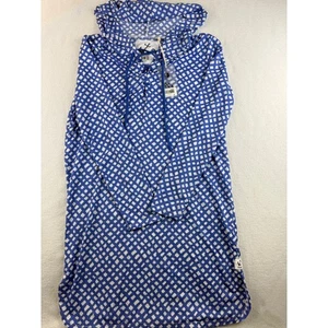 HIHO Mini Vestito Copricostume Spiaggia Piscina Lacci Blu Bianco Taglia S - Foto 1 di 9