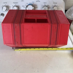 Vintage ROLYKIT rosso organizer roll-up custodia attrezzi arte artigianato conservazione - Foto 1 di 5