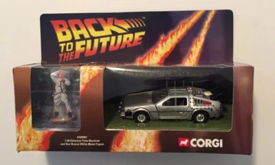 Corgi: Back to the Future Delorean Time Machine with Doc Figure (NEW) - Image 1 of 4