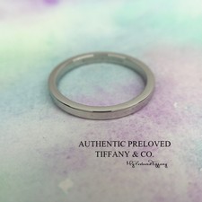 Mint Authentic Tiffany & Co. Essential Band Platinum PT950 Ring #6.75 Wedding