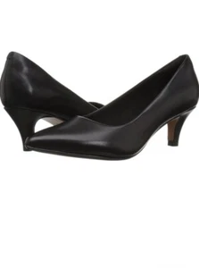 Clark's Collection Linvale Jerica black  leather heel pump shoes Size 6.5 - Picture 1 of 6