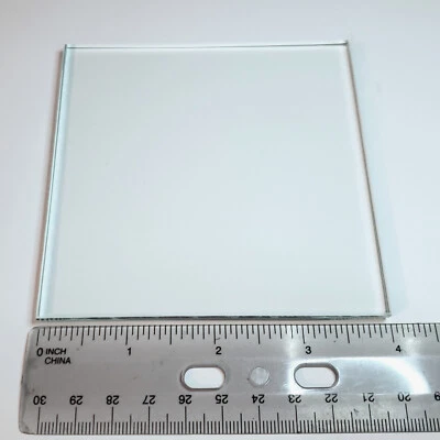 Azulejo de vidrio transparente 10 unidades 4" cuadrado 3/16" grueso artesanías, mosaico, vidrieras Foto 1 de 3