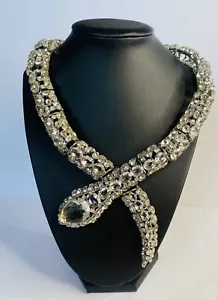 bcbg maxazria statement necklace Crystal Snake The Socialite Collection - Picture 1 of 9