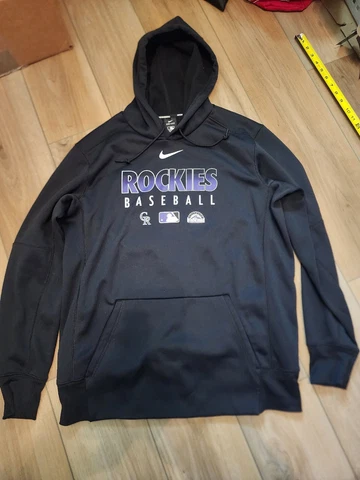 Colorado Rockies MLB NIKE Dri-Fit Hoodie LARGE Baseball Fan L Cover