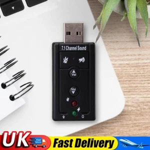 7.1 Channel Virtual USB Stereo Audio Adapter USB 2.0 Audio Mic Speaker Adapter U - Bild 1 von 5