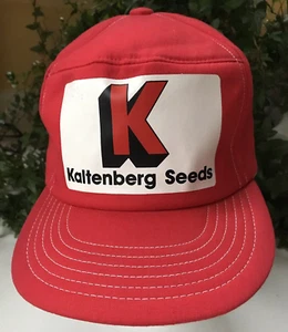 Vtg Kaltenberg Seeds Farmer Trucker M-XL Hat Snapback Structured Cap King Kap - Picture 1 of 8