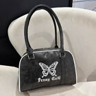 Damen-Baseballtasche bestickte Schmetterlingshandtasche stilvolle Handtasche für