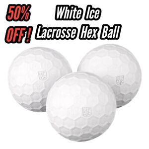 50% Off! The New Wolf Athletics White Ice Lacrosse Hex Ball - 3 Pack
