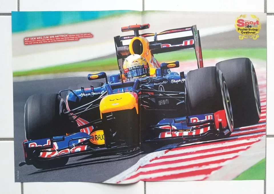 Bravo Sport POSTER Sebastian Vettel Red Bull F1 Formel 1 Weltmeister - Bild 1 von 1