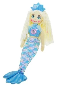 Blue Mermaid Doll Soft Plush Toy 17"/45cm Mythical Creatures - Picture 1 of 3