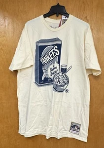 New Mitchell & Ness NY Yankees Cereal Graphic Throwback T-Shirt 2XL NWT MLB - Picture 1 of 4