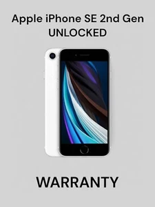 Apple iPhone SE 2nd Gen - 64 GB - White (Unlocked) AT&T, T-Mobile, Verizon - Picture 1 of 1