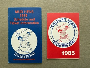 Lot 2 MiLB TOLEDO MUD HENS Baseball Schedule 1979 1985 Minor League Twins Farm - Picture 1 of 6