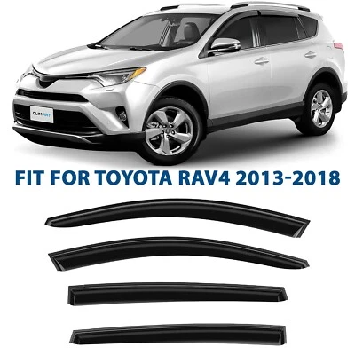 Защита от дождя вентиляционные козырьки козырек для Toyota RAV4 2013-2018 небьющиеся - Изображение 1 из 4