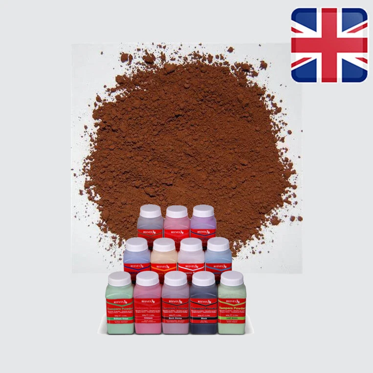 2 KG BULK POWDER PAINT BROWN /  BURNT UMBER ARTS CRAFT SCHOOL KIDS NON TOXIC - Image 1 of 1
