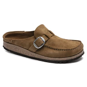 BIRKENSTOCK BUCKLEY SUEDE LEATHER Clogs Tea New - Picture 1 of 6