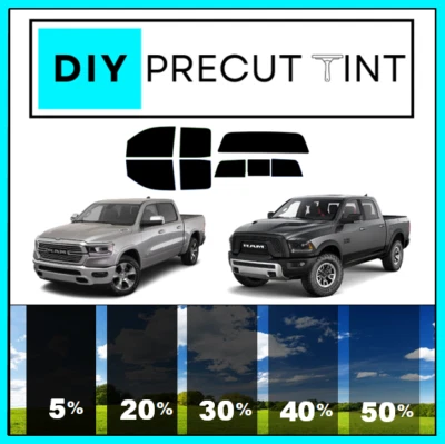 DIY PreCut Window Tint Kit Fits ANY Dodge RAM 2000-2025 ANY Shades ALL Windows - Image 1 of 4