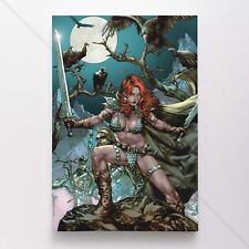 Red Sonja Poster Canvas Comic Book Art Print #1118