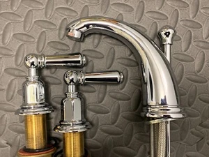 Perrin And Rowe Edwardian Widespread Bathroom Faucet In Chrome FREE SHIPPING