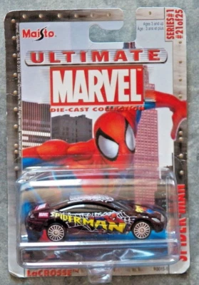 MAISTO SPIDERMAN Ultimate Marvel BUICK LaCROSSE Series 1 #21/25 MIP 2002 1/64 - Image 1 of 2