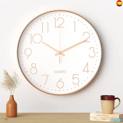 Uootach Reloj de Pared, 30CM Movimiento de Cuarzo silencioso, diseño  - Imagen 1 de 4