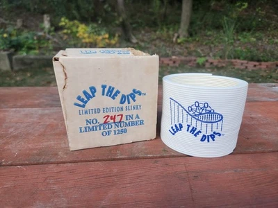 Rare Blue Print Leap The Dips Roller Coaster Slinky W/ Box 247/1250 Altoona PA - Image 1 of 4