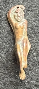 VINTAGE CORNISH BRASS JOAN THE WAD PIXIE LUCKY CHARM QUEEN PIXY - Picture 1 of 5