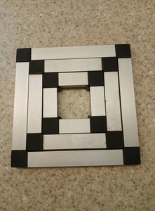 Vintage 1980s Modernist Trivet Trio Set 6-3/4" Square MOMA - Picture 1 of 6