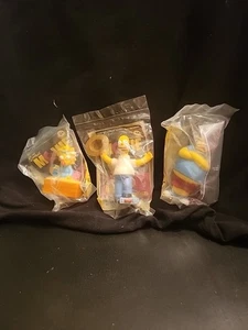 Simpsons Movie Lot of 3 Burger King Toy Figures Comic Guy Maggie Homer 2007 - Picture 1 of 1