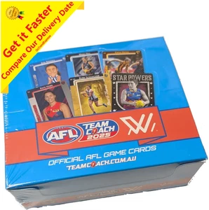 Caja de 24 paquetes de tarjetas coleccionables Footy Teamcoach 2025 AFLW para mujer - Imagen 1 de 6