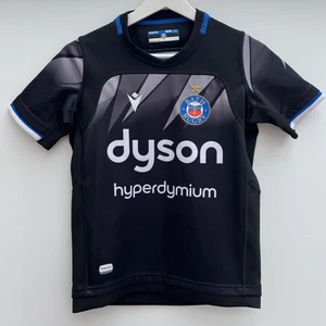 Bath Away Rugby Shirt Macron Black Short Sleeve Boys Girls Youth Medium M - Picture 1 of 11