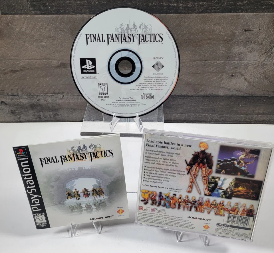 Final Fantasy Tactics PS1 Sony PlayStation 1 CIB Complete Black Label Tested - Image 1 of 4