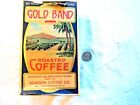 "GOLD BAND COFFEE" 1 pound box Hwoson Coffee Cp. Silver Creek, N.Y. 1920's as is