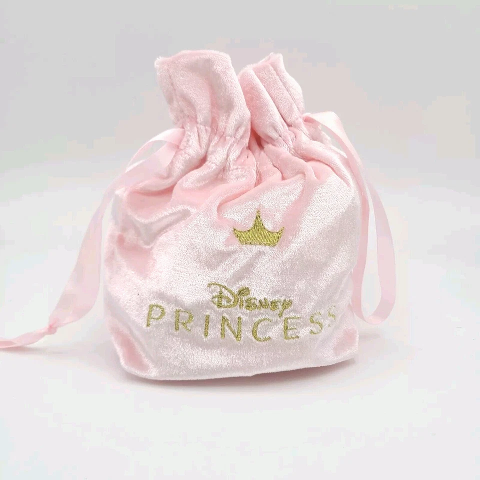 Disney Princesa Rosa Terciopelo Dorado Bordado Regalo Bolsa Polvo Cartera Scentsy Foto 1 de 4