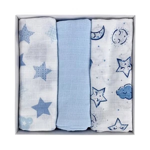 Set Tris Carrés En Gaze Di Pur Coton I Batuffolini pour Nouveau-Né 3 Pièces 4350 - Imagen 1 de 2