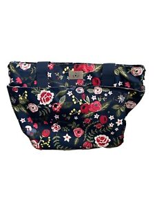 JuJuBe Convertible Diaper Bag Backpack/Messenger Midnight Posy Navy Blue Floral
