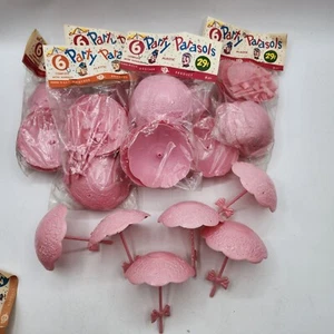 BRIDAL Baby SHOWER Plastic pink Parasol Party Favor  Nut Candy Cup decoration - Picture 1 of 12